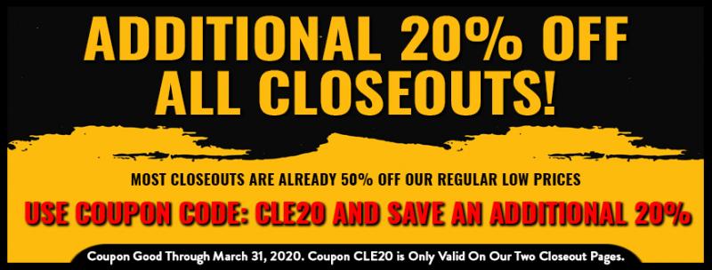 Additional 20% Off Coupon On All Closeouts