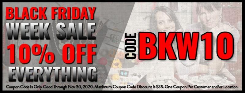 Black Friday Coupon Code- 10% Off Everything