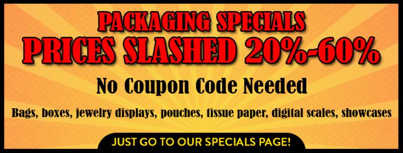 Specials On Bags, Boxes, Tissue, Pouches- Up To 60% Off