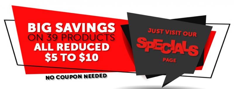 $5 to $10 Off All Specials