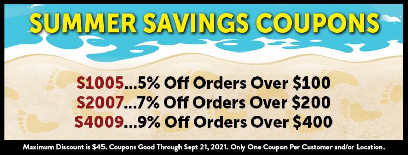 Now Save 5% to 9% Off Your Order