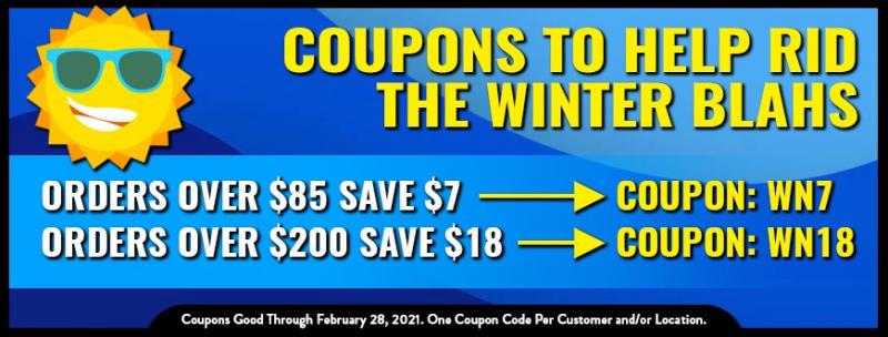Coupons for $7 and $18